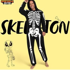 Black Skeleton Kids Costume